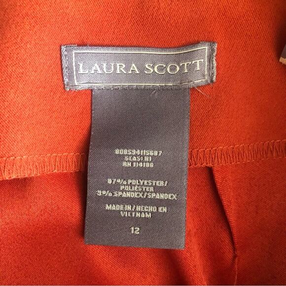 LAURA SCOTT Bohemian Maxi Flared Orange Red Skirt Women’s Size SIZE 12 NWT - Picture 2 of 7